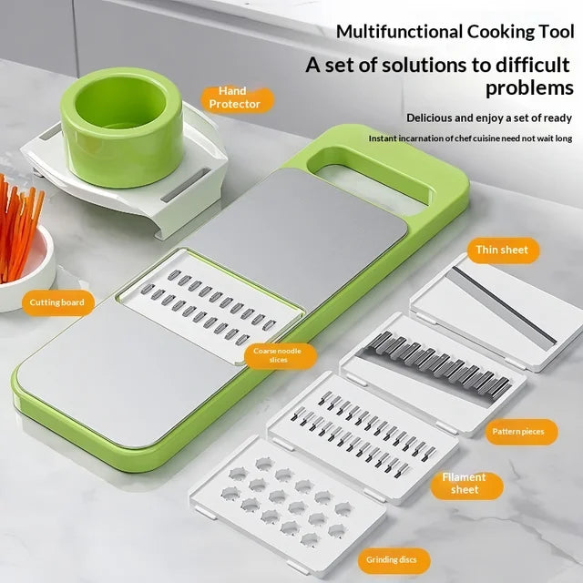 5-in-1 Vegetable Cutter & Slicer with Free Knife Sharpener
