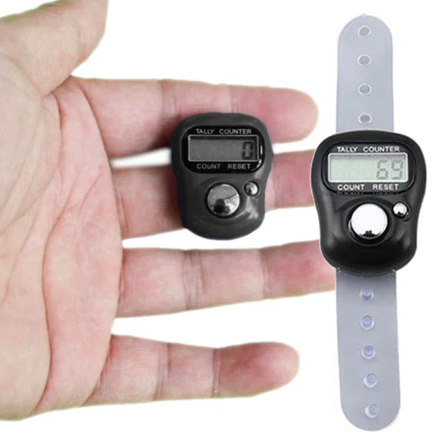 (Pack of 4) Mini Stitch Marker and Row Finger Counter LCD Electronic Digital Tally Counter