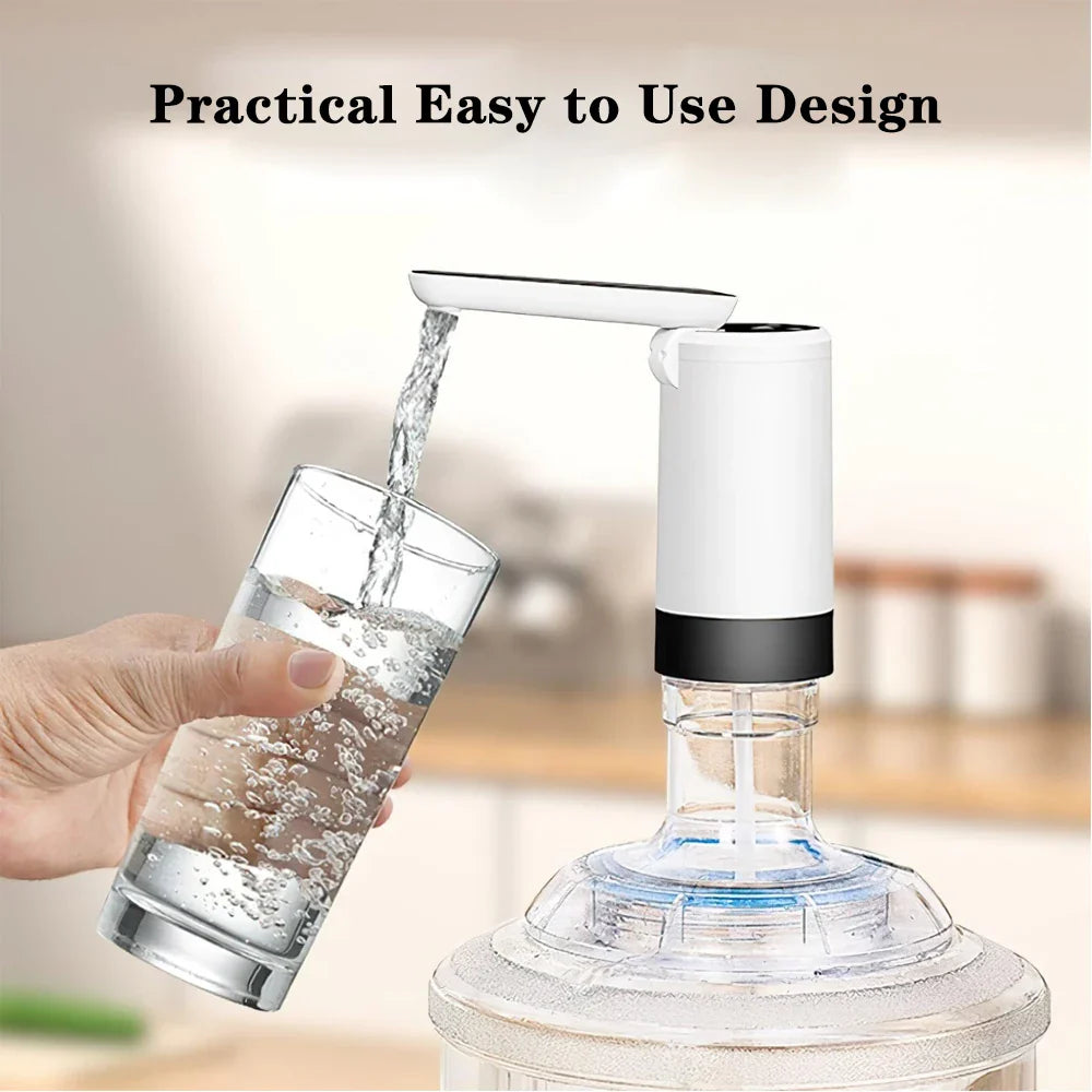 Rechargeable Water Dispenser Pump Foldable Desktop Automatic Drinking Water Machine with USB Charging for Home, Office, Travel, Camping