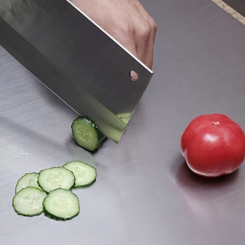 🥇Premium Stainless Steel Chopping Board - Large, Easy Clean, Multipurpose Kitchen Cutting Surface for Fruits, Vegetables & More
