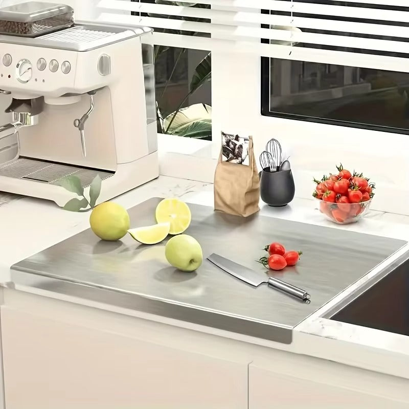 🥇Premium Stainless Steel Chopping Board - Large, Easy Clean, Multipurpose Kitchen Cutting Surface for Fruits, Vegetables & More