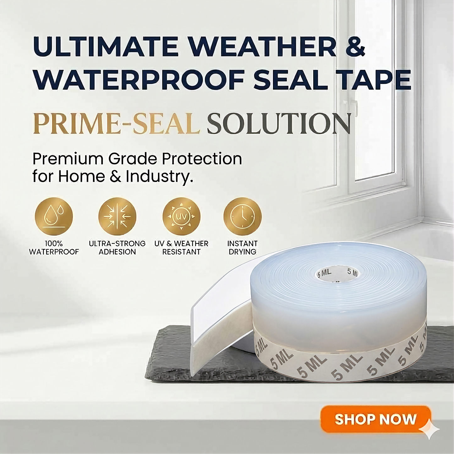 5 Meter Door Sealing Strips for Seal Sound Proof, Insect, Dust &amp; Water Stopper for Bathroom Door Window Tape Bottom Door Gap Filler