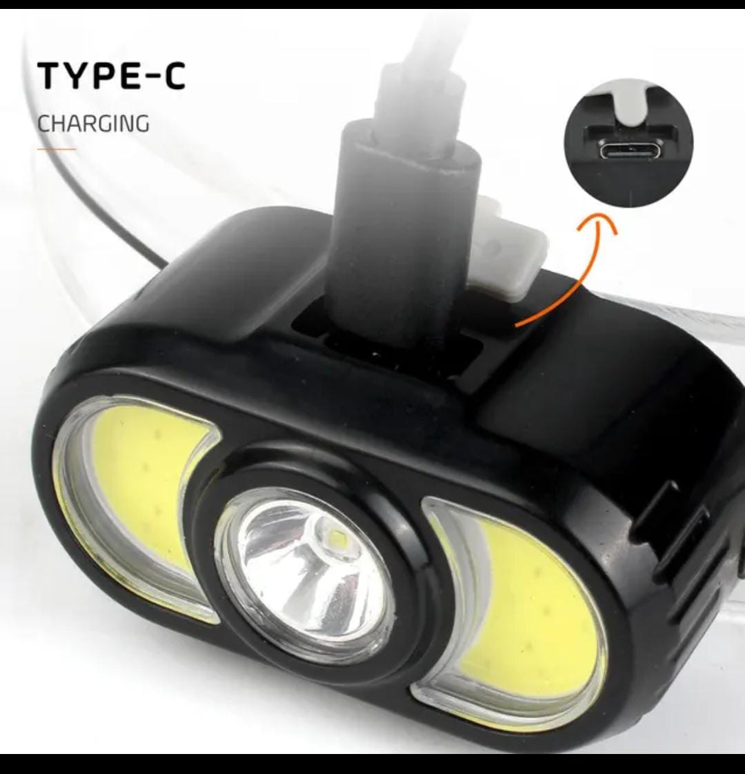 Rechargeable Camping Headlamp IPX4 Waterproof 150LM With Portable Flashlight Magnet Work Lamp Camping
