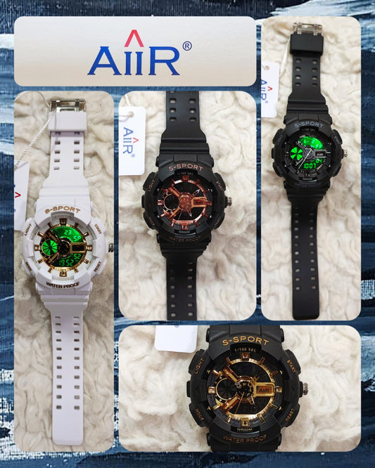 AIIR S Sports WR50M Dual Time Wristwatch For Men