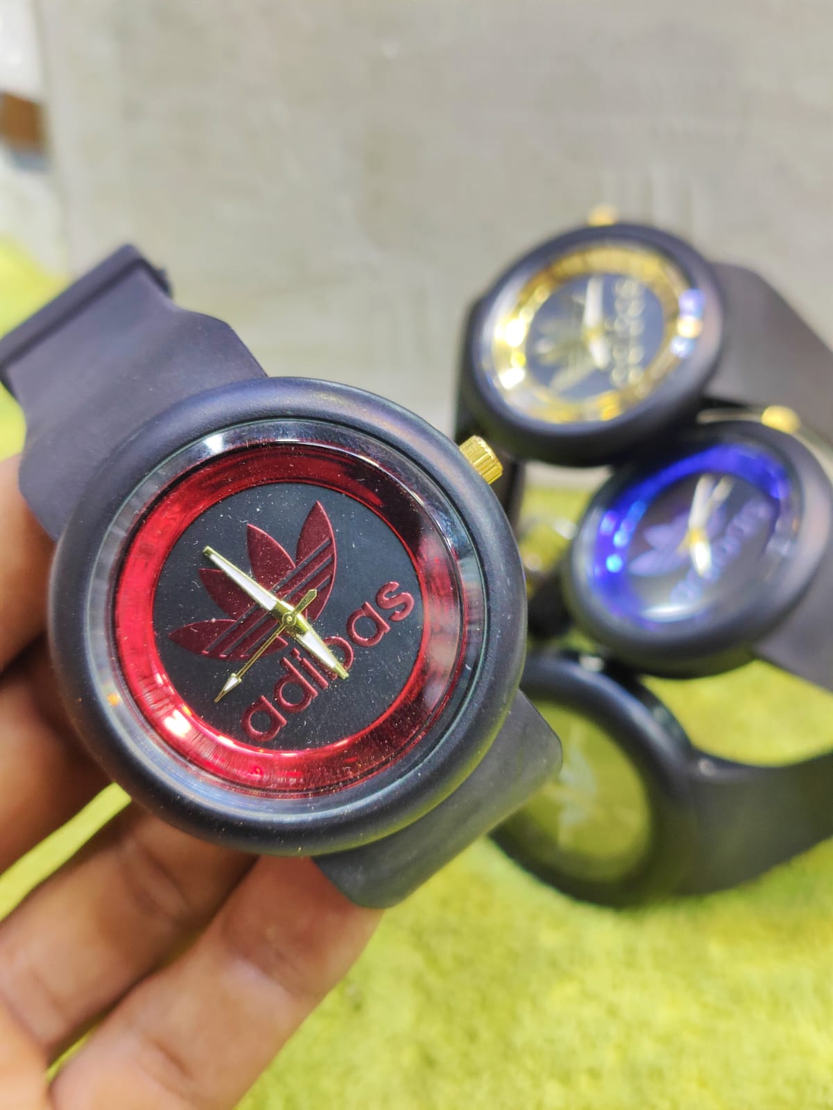 (Pack of 2) Adibas Sports Wear Clock Dial Analog Wristwatch for Kids and Men