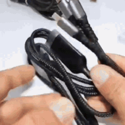 3 in 1 Multiple Interfaces 100W USB Charging Cable with Intelligent Support and Visual Power For Home and Outdoor Use