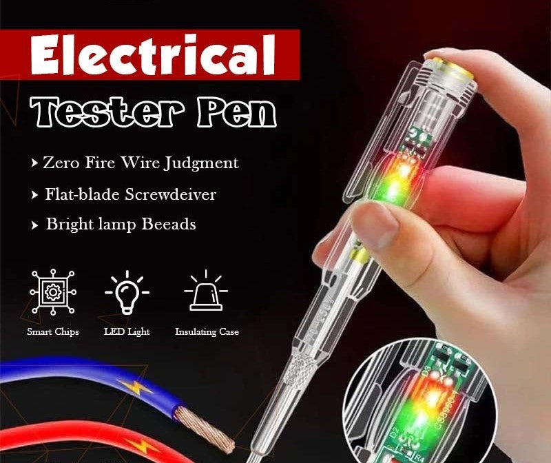 Dual Circuit Electrical Voltage and Current Tester Pen