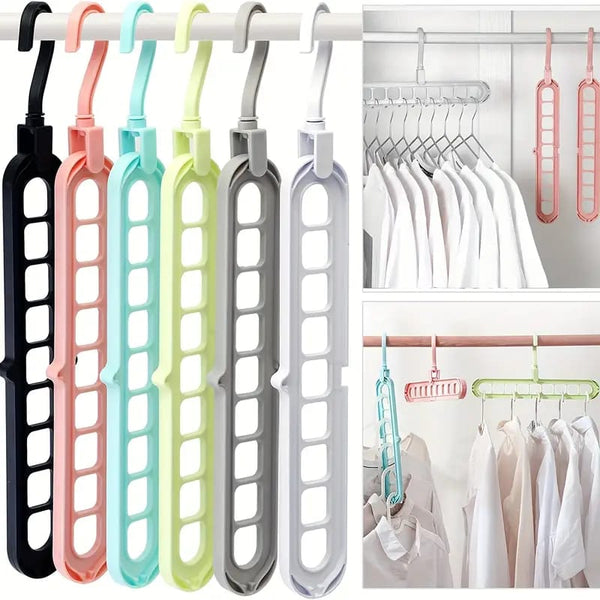 9-Hole Rotatable Space Saving Hanger (Pack of 10)