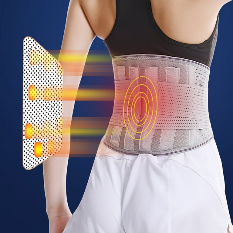 Heating Lower Back Support Belt for Pain Relief Magnetic Therapy Waist Wrap Adjustable Heating Lumbar Support with Box for Men and Women Herniated Disc Sciatica Scoliosis