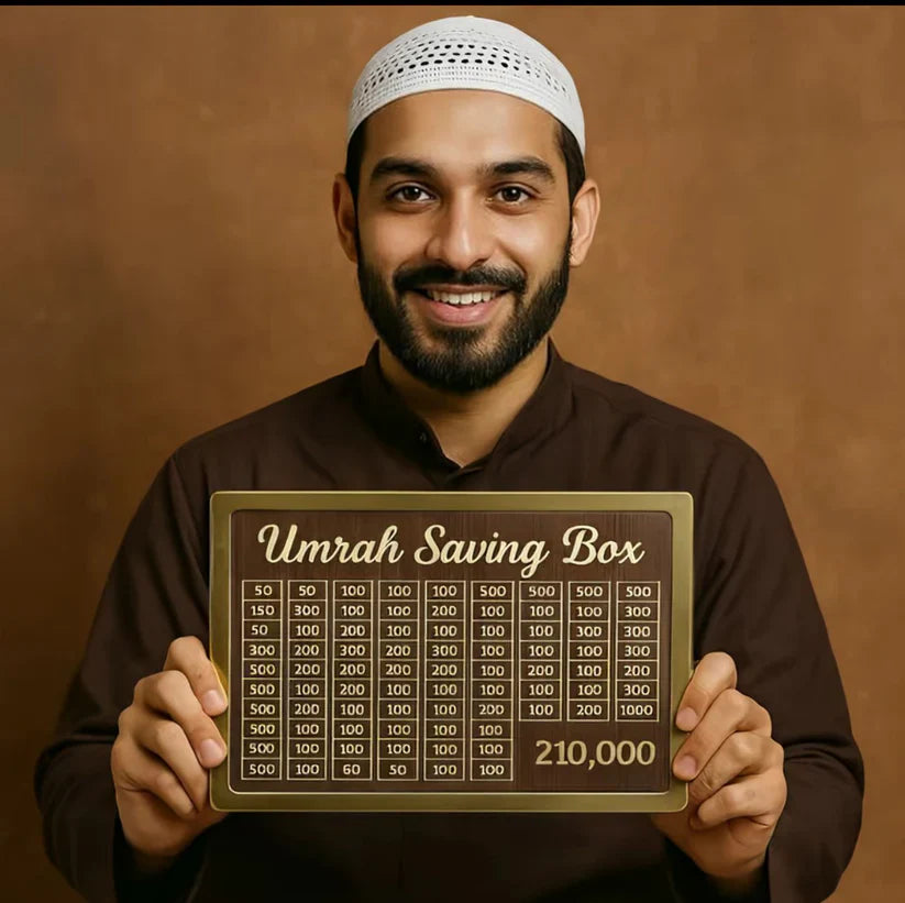 Umrah Saving Box - Save 210,000 Smartly for Your Umrah Journey