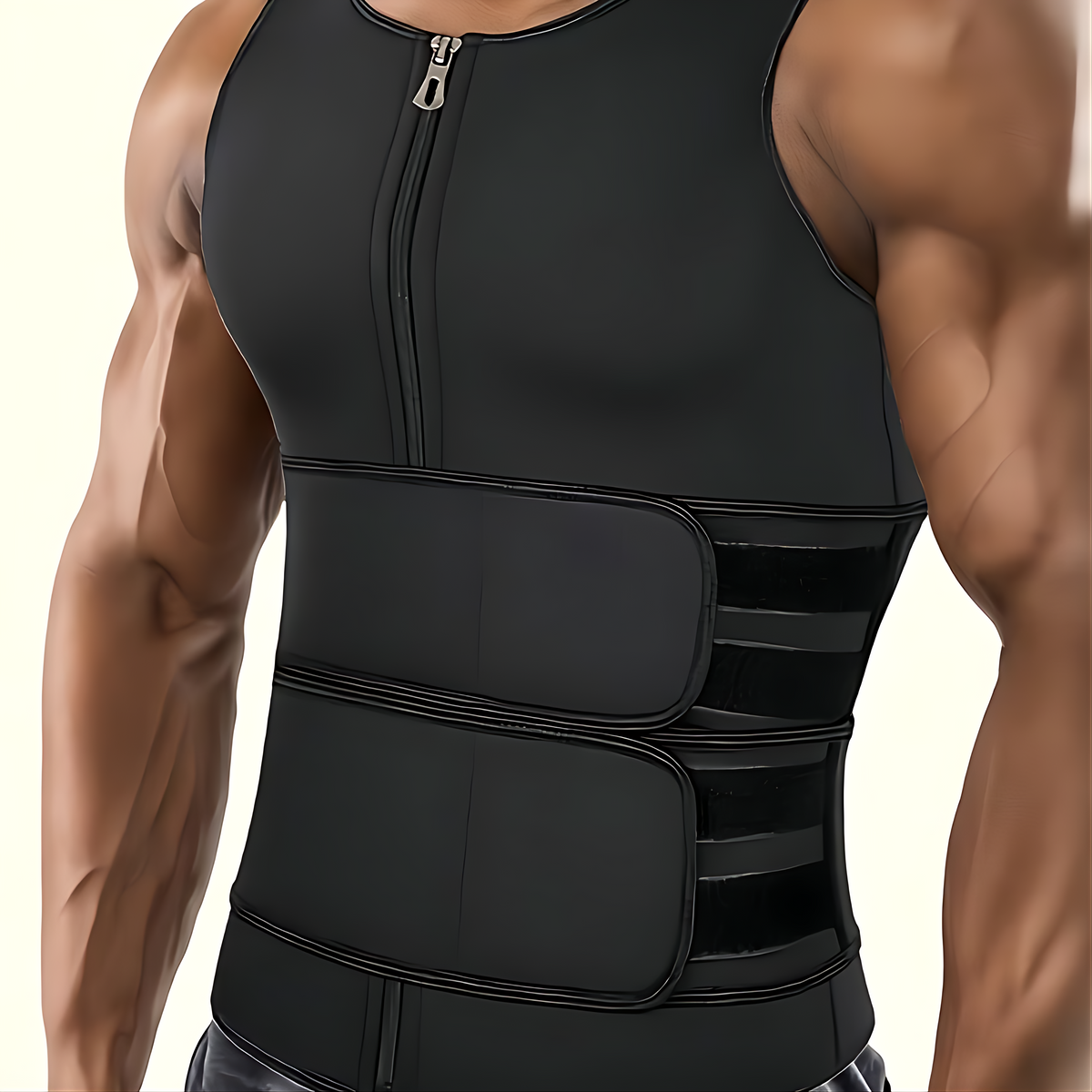 Men’s Double Belt Body Shaper Sweat Vest