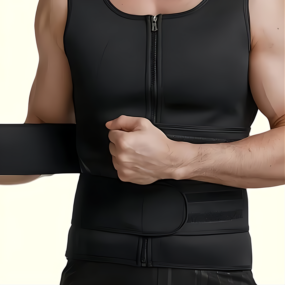 Men’s Double Belt Body Shaper Sweat Vest