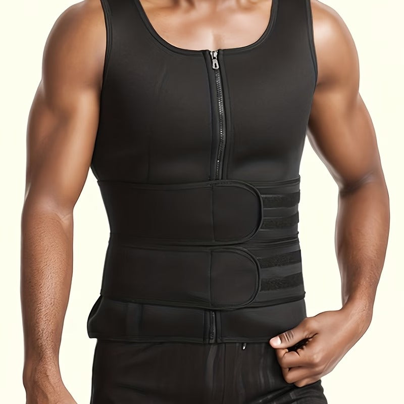 Men’s Double Belt Body Shaper Sweat Vest