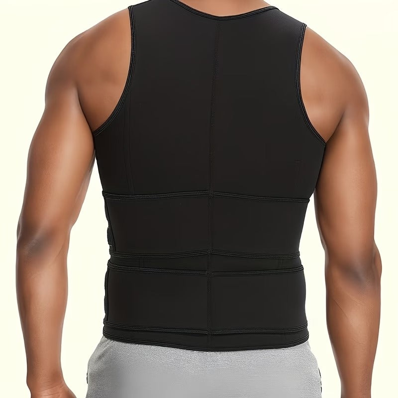 Men’s Double Belt Body Shaper Sweat Vest