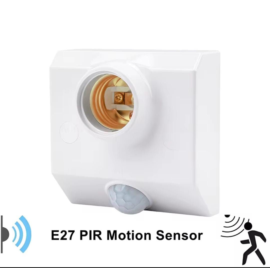 Automatic Human Body Infrared PIR Sensor Bulb Light Base PIR Motion Detector Wall Lamp Holder Socket