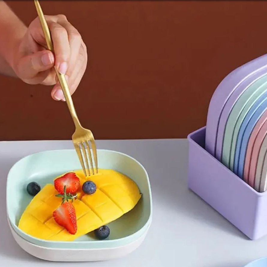 Azaadi Sale Offer 20 Pcs Set of Dish Plates with Free 2 Pcs Holders (20 Plates + 2 Holders)