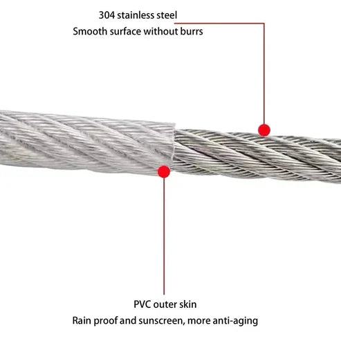 Stainless Steel PVC Coated Clothesline