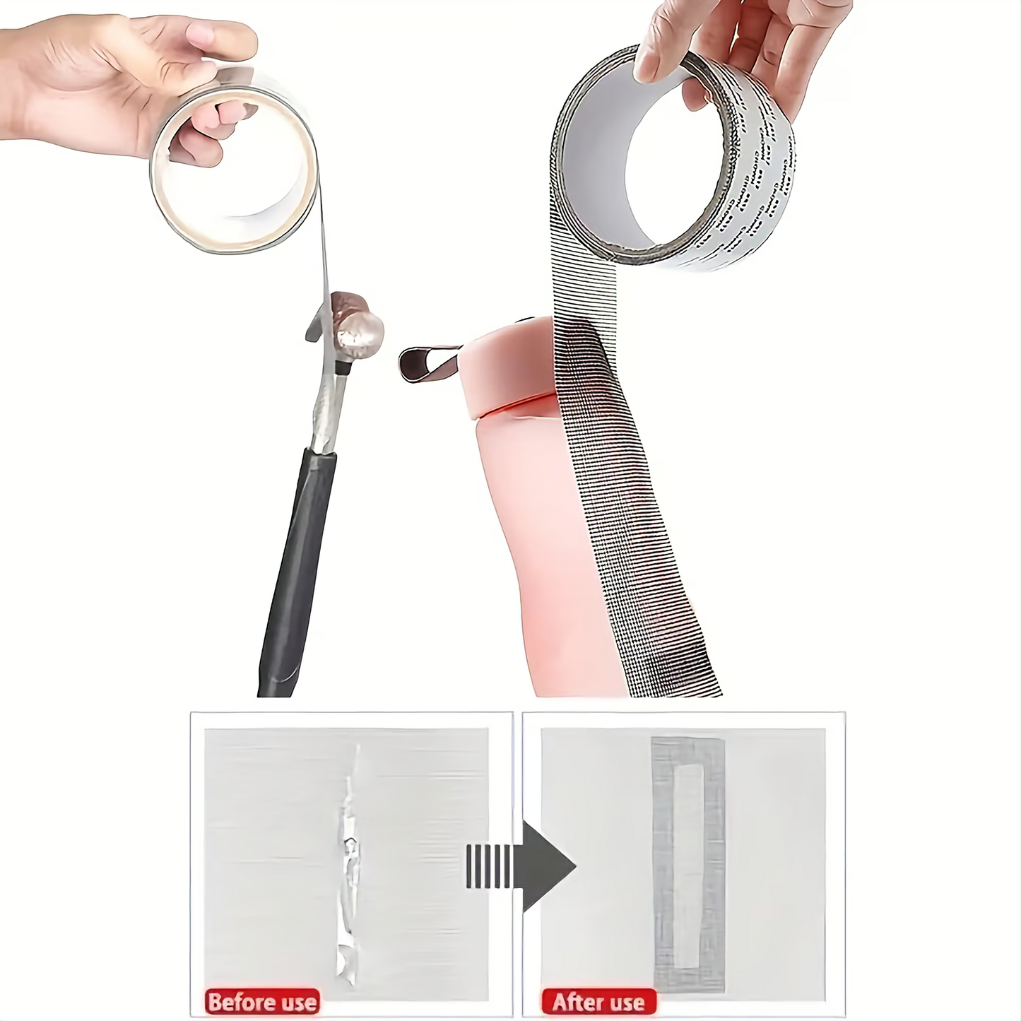 Strong Self Adhesive Window Net Screen Repair Patch Tape For Covering Up Holes Tears Anti Insect Mosquito Mesh