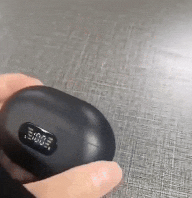 Open Ear Clip Wireless Waterproof Earphones with Digital Display, High Sensitive Mic and Lightweight Compatible with Bluetooth 5.3