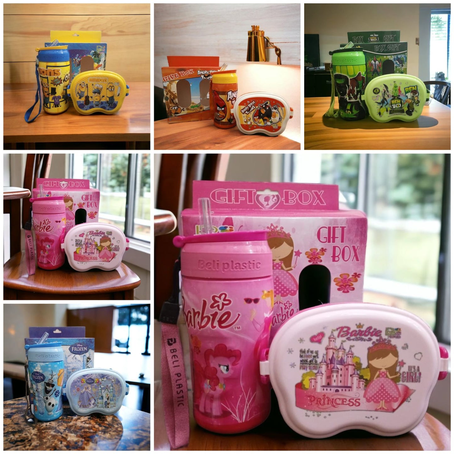 2 in 1 Kids Gift Box with Lunch Box and Water Bottle Set For Boys and Girls