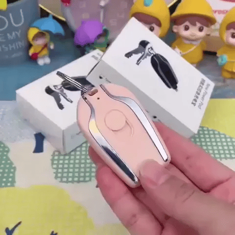 Mini Portable Keychain I Phone Charger For Emergency Power Charge with 1500mAh Powerful Battery