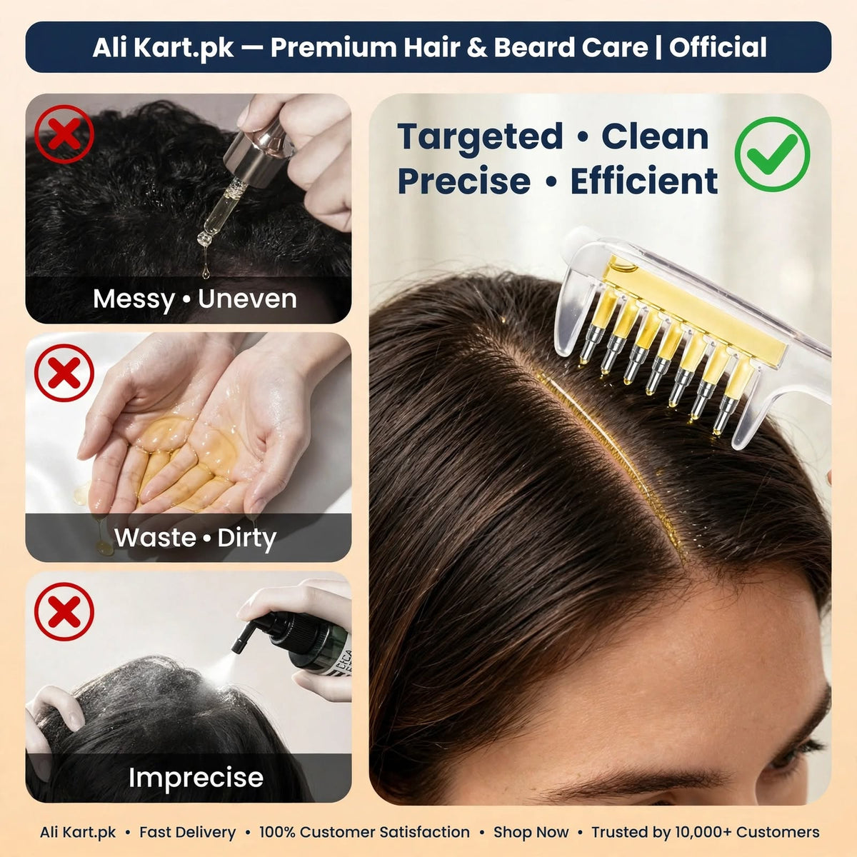 3-in-1 Scalp Oil Applicator & Massage Comb