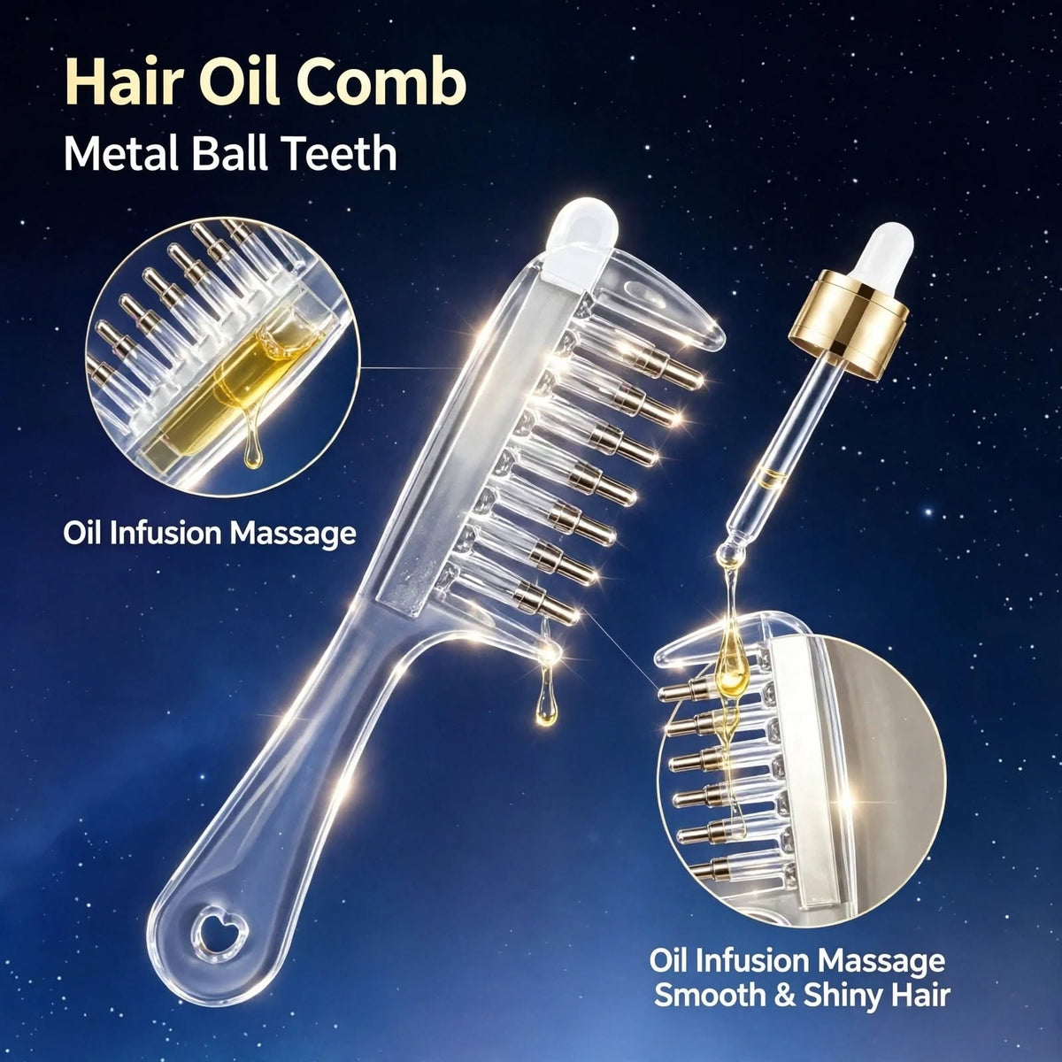 3-in-1 Scalp Oil Applicator & Massage Comb