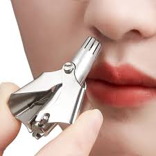 Manual Nose Hair Trimmer | Stainless Steel & Washable Waterproof Cutter