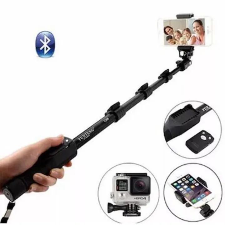 Original YT 1288 Bluetooth Selfie Stick Extendable Handheld Monopod Tripod YT 1288 Portable Holder for Cameras and Phones