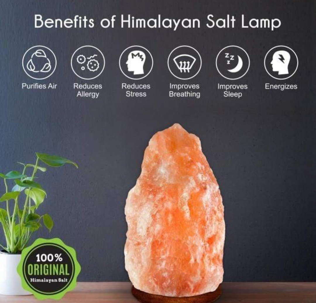 Natural Himalayan Salt Lamp USB Powered Air Purifier Healing Night Light for Relaxation and Home Decor