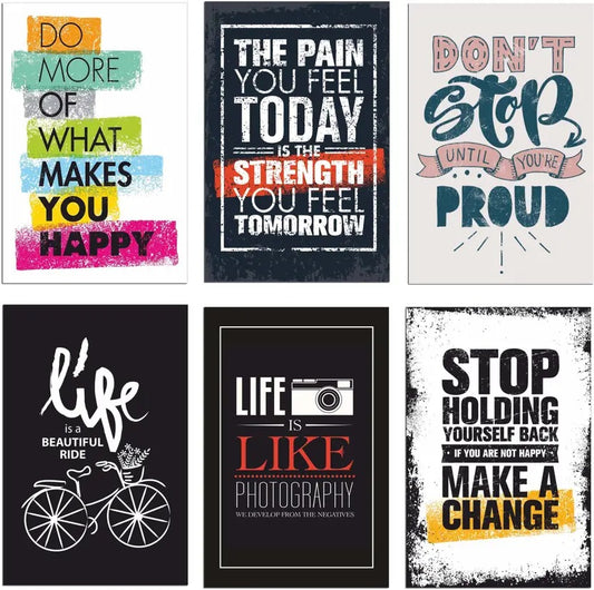 6 Piece Pvc Wall Board Combo For Wall Decoration Best Wall Decoration Item Moticational Quotes Inpirational Quotes
