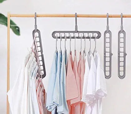 (Pack of 15) 9 Hole Rotatable Hanger Space Saving Organizer